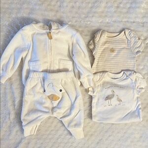 Carter's Cream and White Kids Matching Set